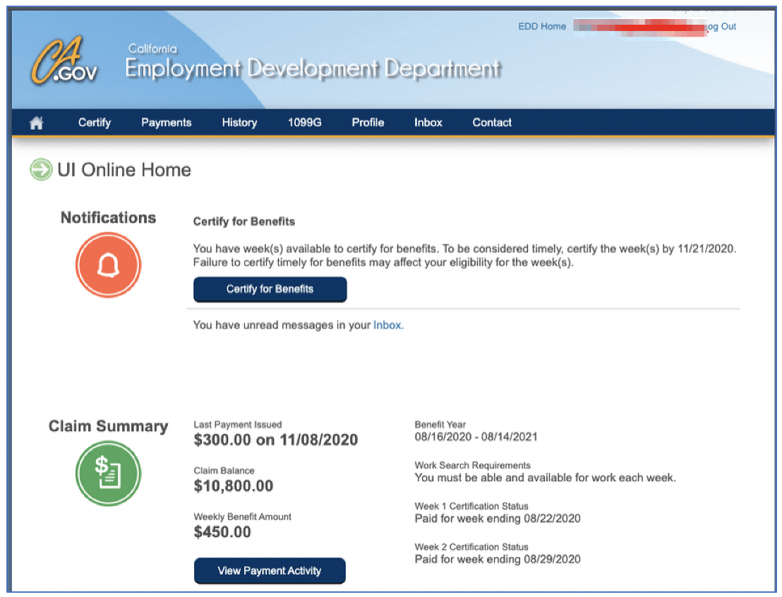 Figure 6: Screenshot provided as proof from fraudster claiming they had access to California's EDD claimant accounts with outstanding balance for purchase.