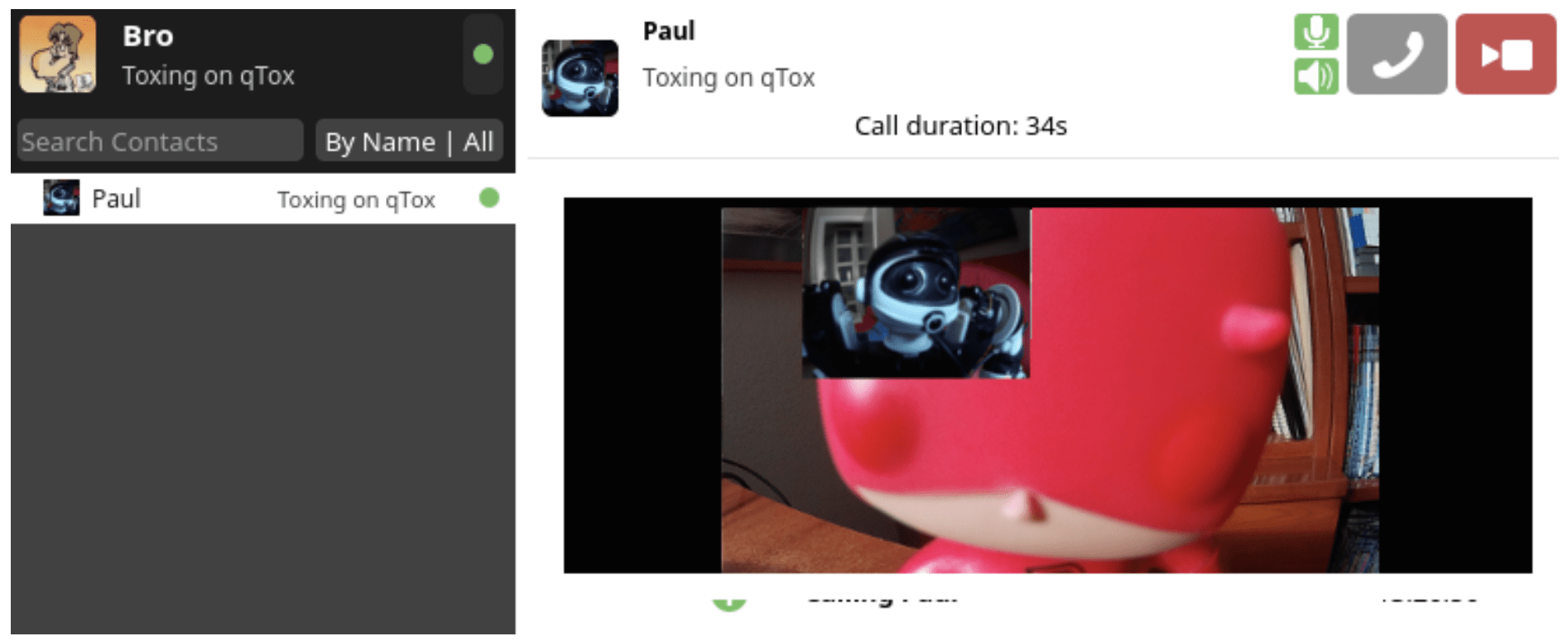 Figure 5: qTox, an alternative to Zoom, supports encrypted video conferencing (Source: http://www.linux.com)