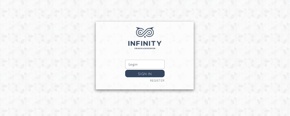 Figure 1: Infinity Market’s Log-In Page