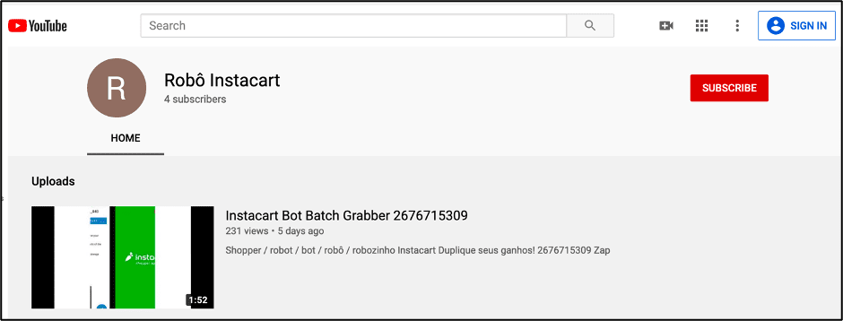 Figure 9 - One of a number of YouTube tutorials on how to use the third-party bots and batch stealers  to exploit food delivery refunds.