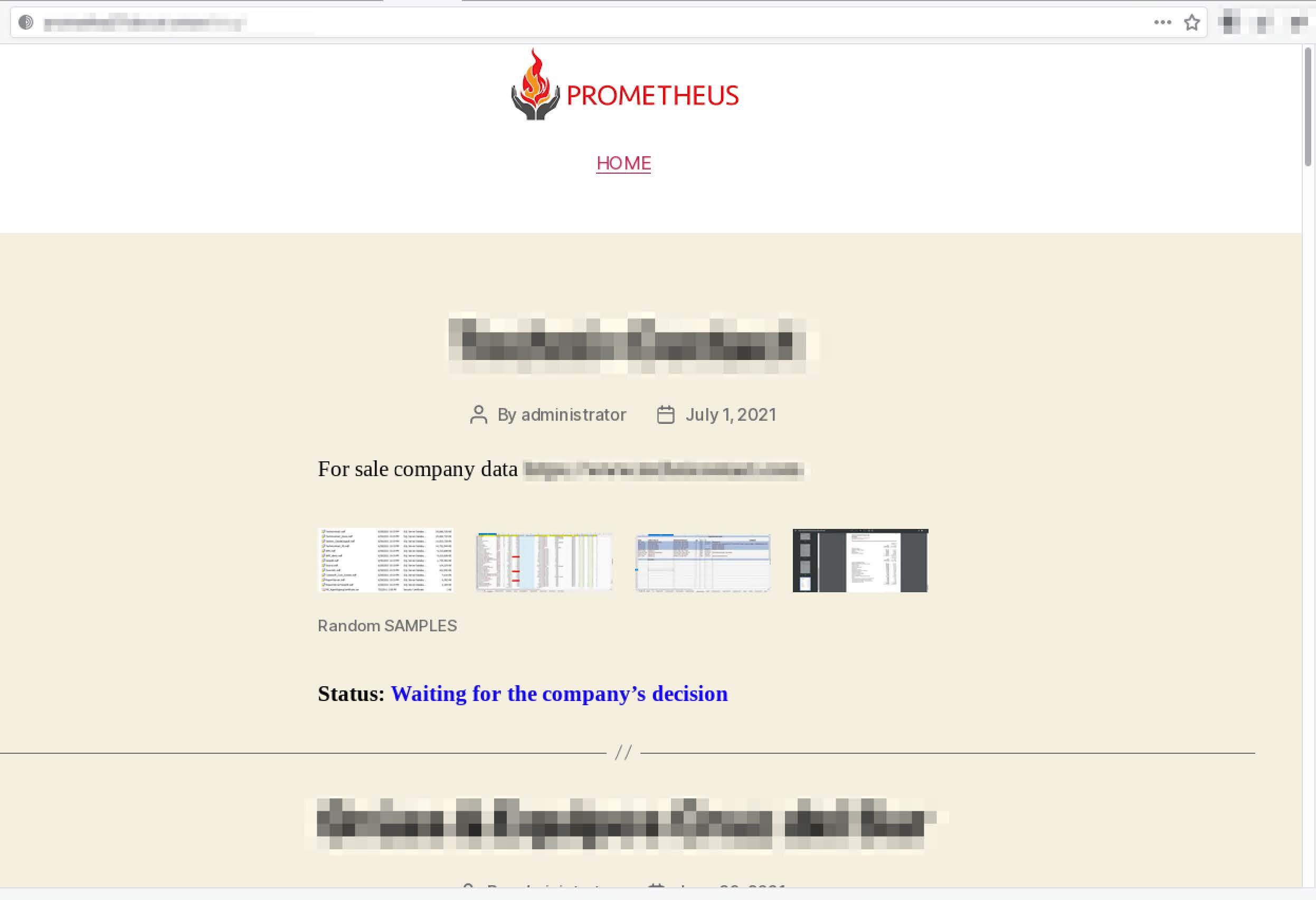 Pictured (above) RaaS Group: Prometheus