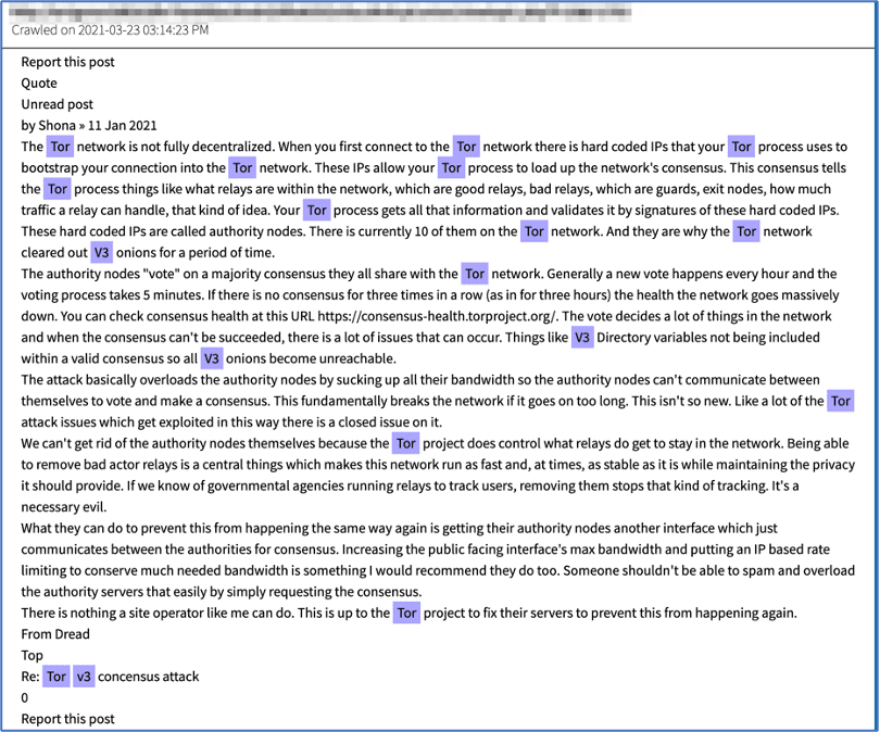 Figure 2 Source DarkOwl Vision Document about v3 domain outage due to consensus health